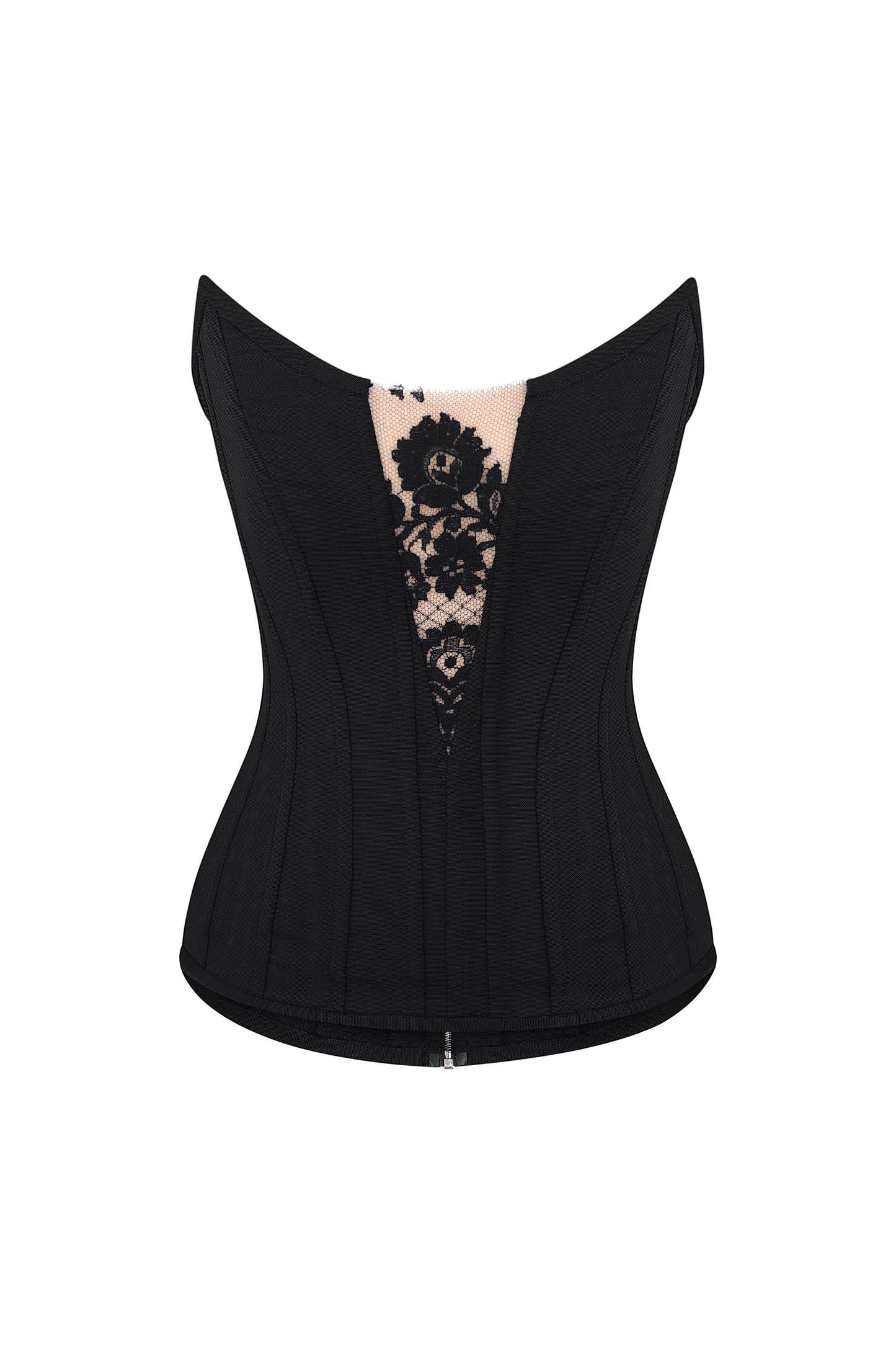 CORSET WITH LACE CUT