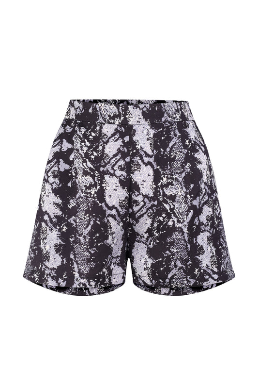 SILK SHORTS WITH SNAKE PRINT