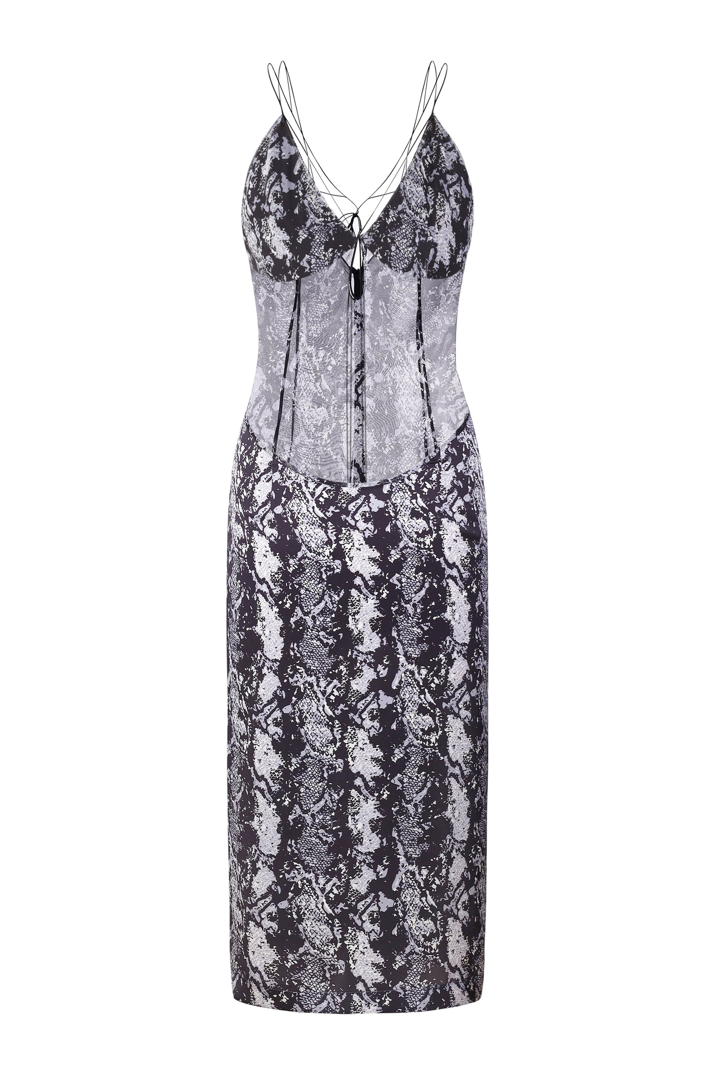 SLIP DRESS WITH SNAKE PRINT