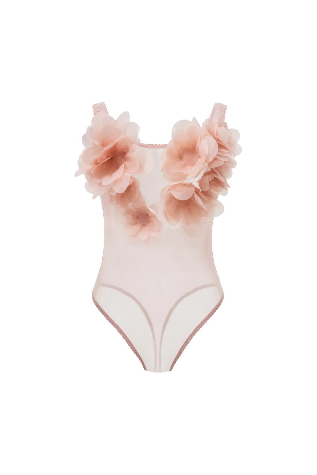 TENDER PEONY BODYSUIT IN BLUSH NUDE