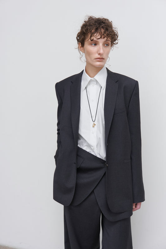 TAILORED JACKET WITH BASQUE OVERLAY