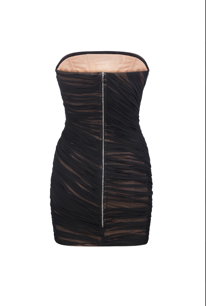 DRAPED CORSET DRESS