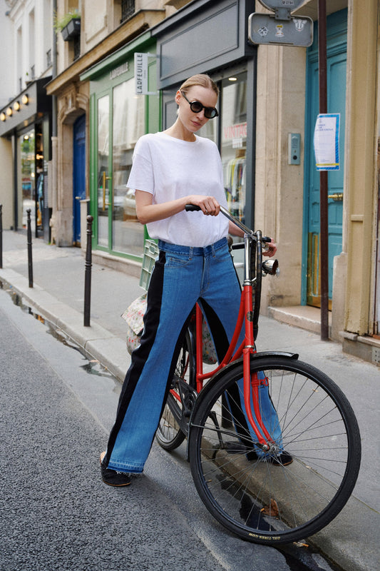 BI-COLOR REWORKED JEANS