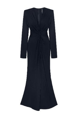 BLACK DRESS WITH KNOT