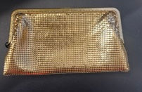 VINTAGE GOLD-TONE MESH EVENING BAG