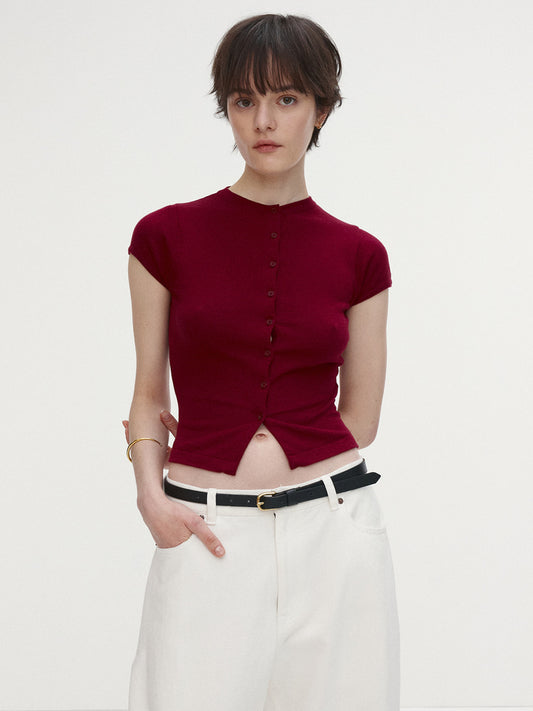 SIDE TUCK CURVED DENIM JEANS