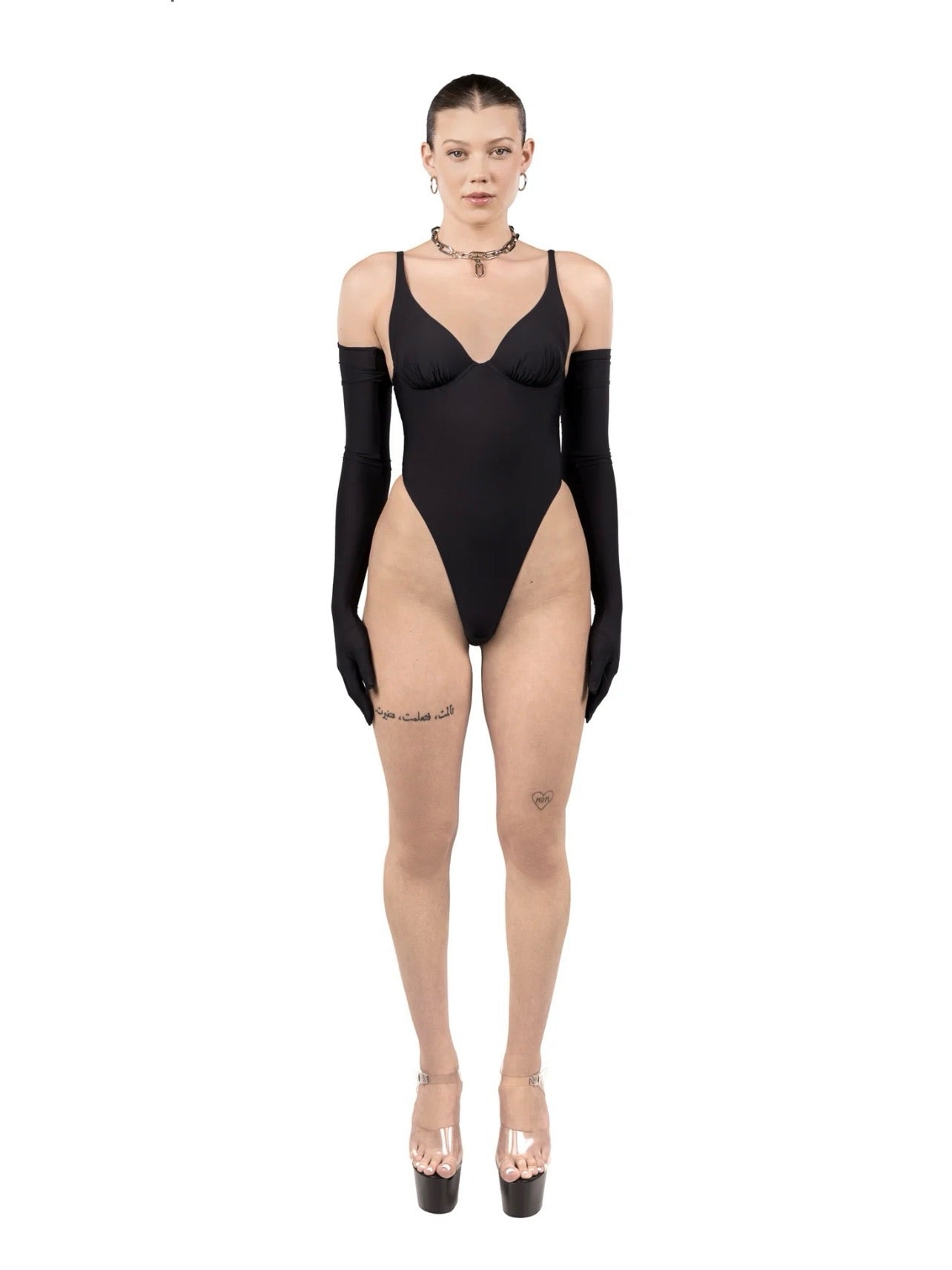 ARCANA BLACK LONG GLOVES