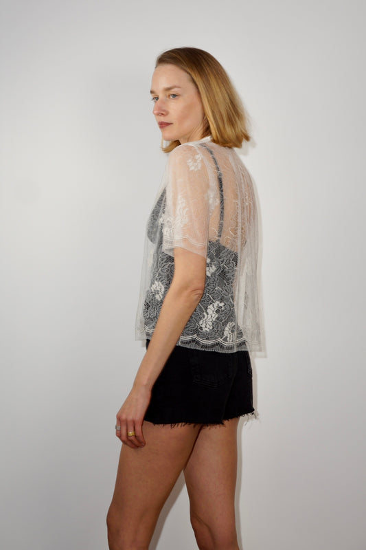 LACE TRANSPARENT T-SHIRT