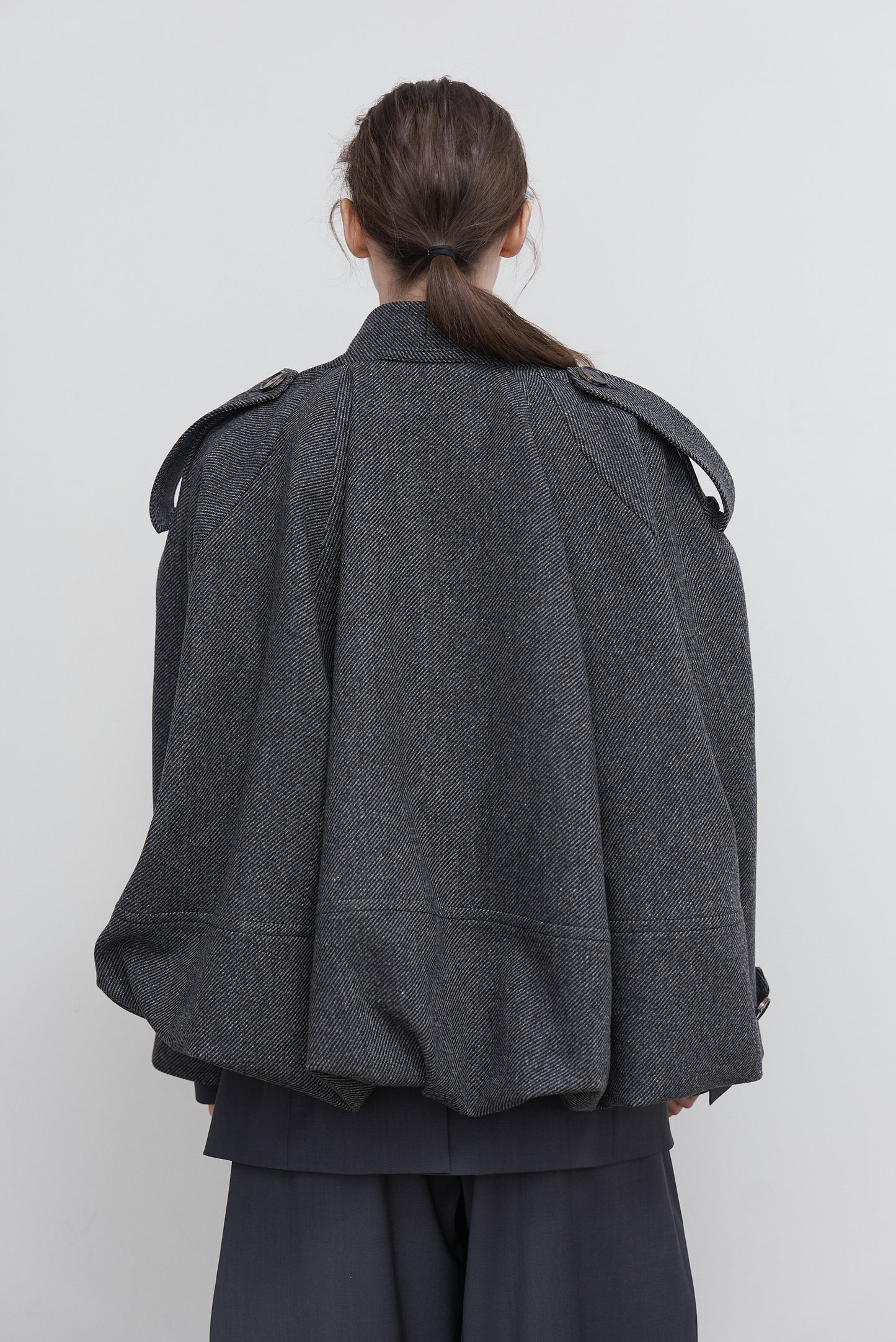 VOLUMINOUS WOOL-BLEND BOMBER