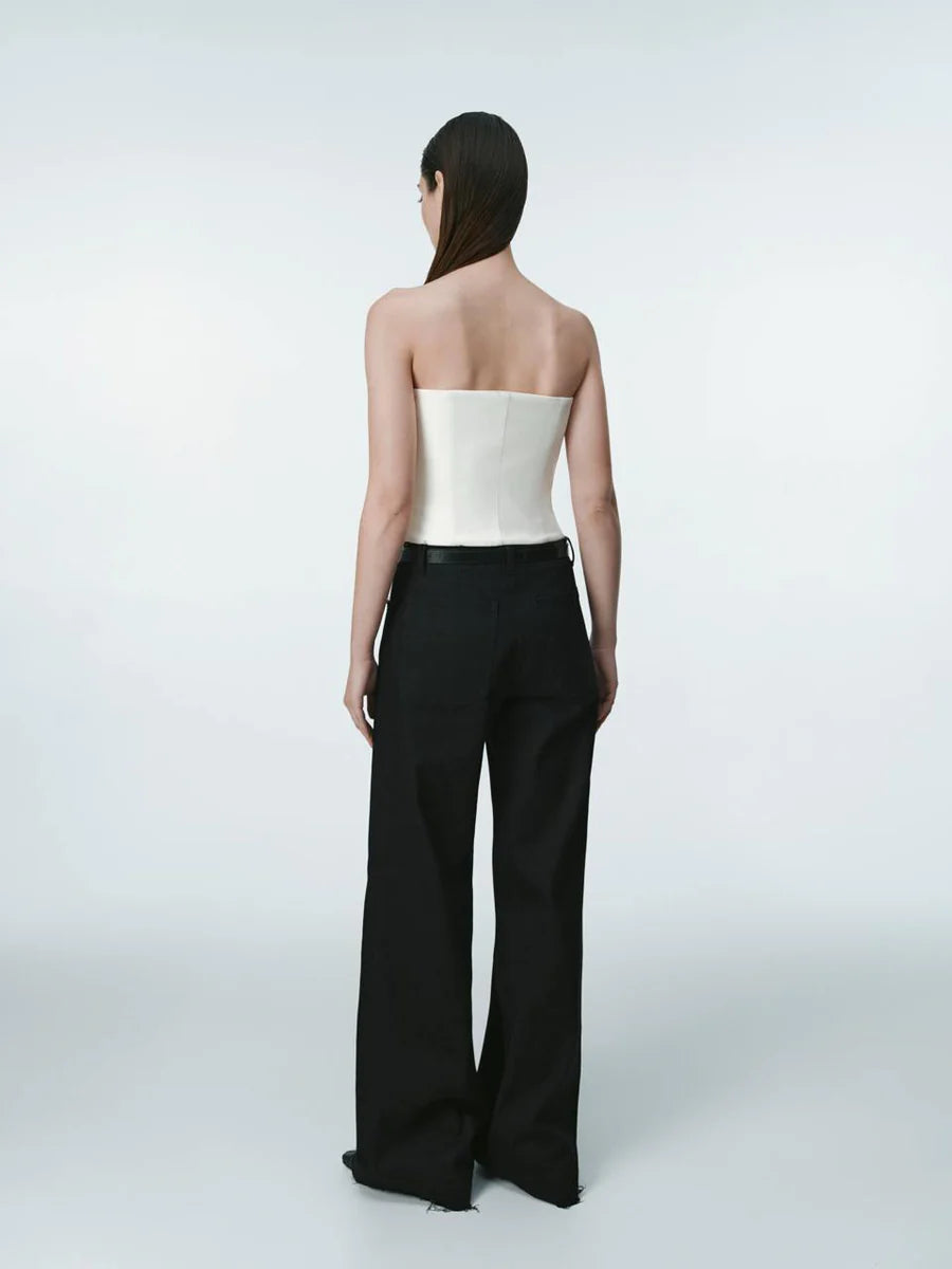 BLACK WIDE -LEG JEANS