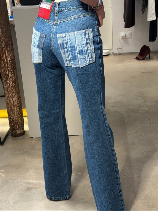 REWAISTED JEANS WITH POCKETS