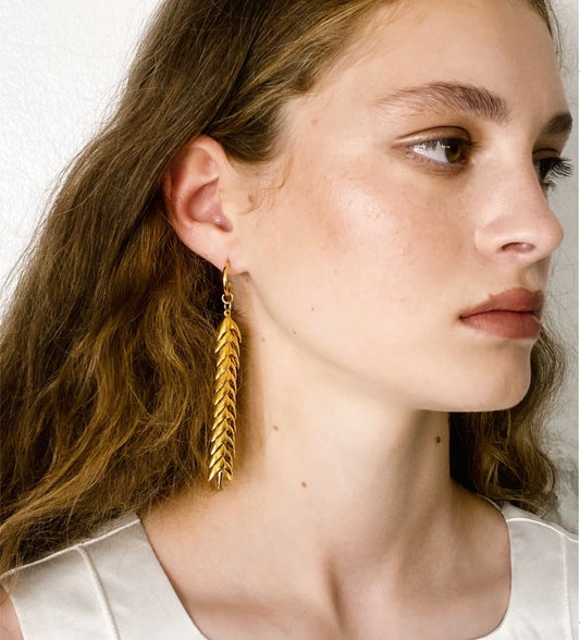 SPIKELET LONG EARRINGS