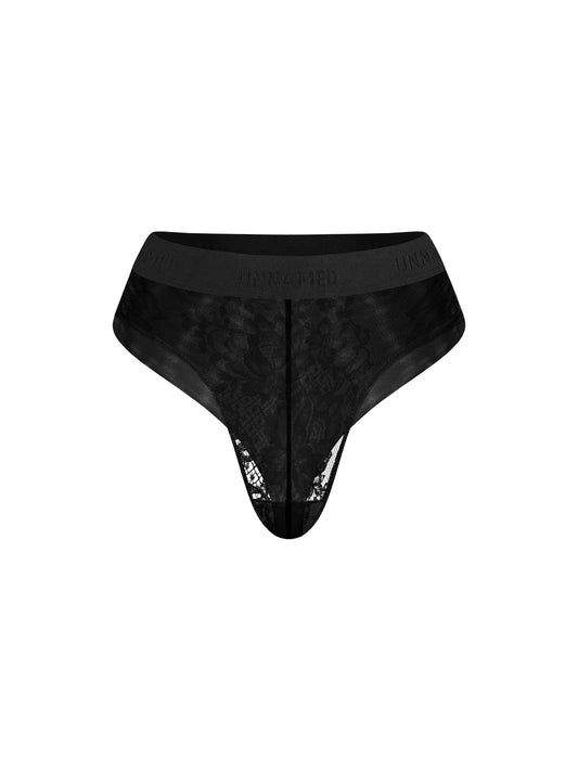 SICILIA NERO HIGH-WAISTED THONG