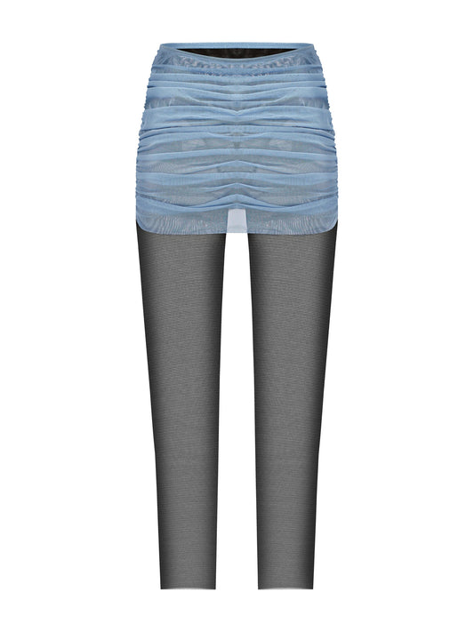 SOLACE ASH BLUE SLIM-FIT TROUSERS