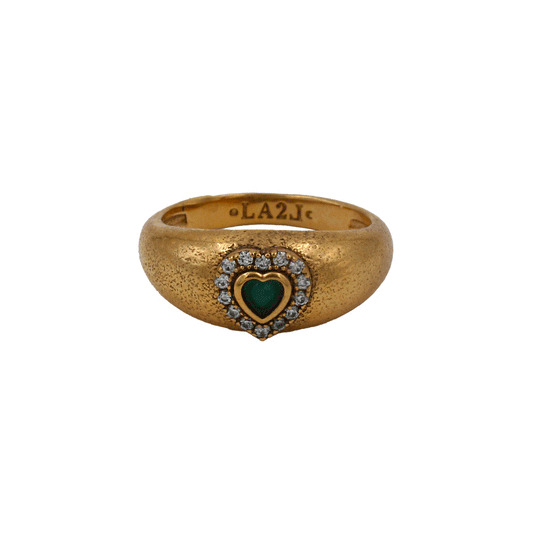 SACHA STRASS HEART RING