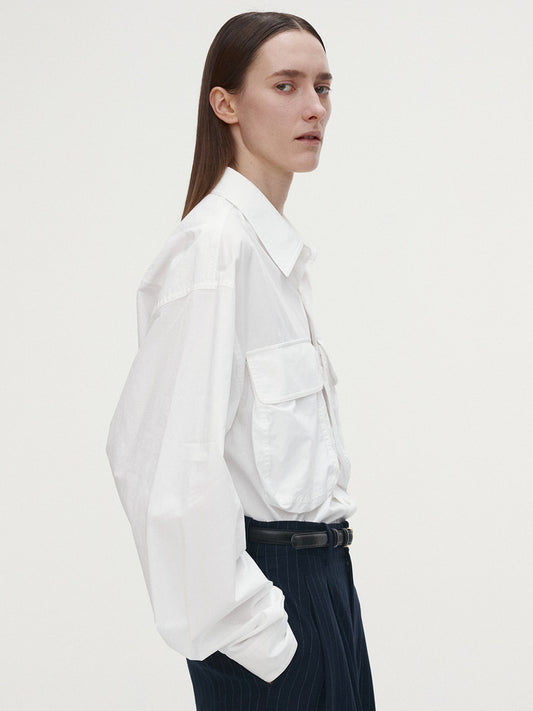 COTTON POPLIN OVERSIZED SHIRT