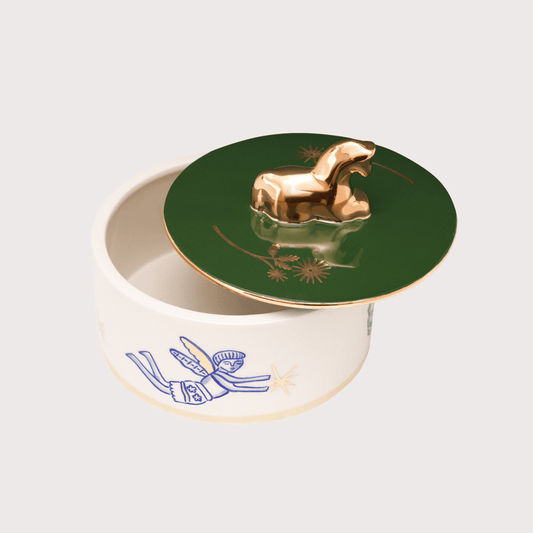 KONYK SUGAR BOWL WITH FLOWERS