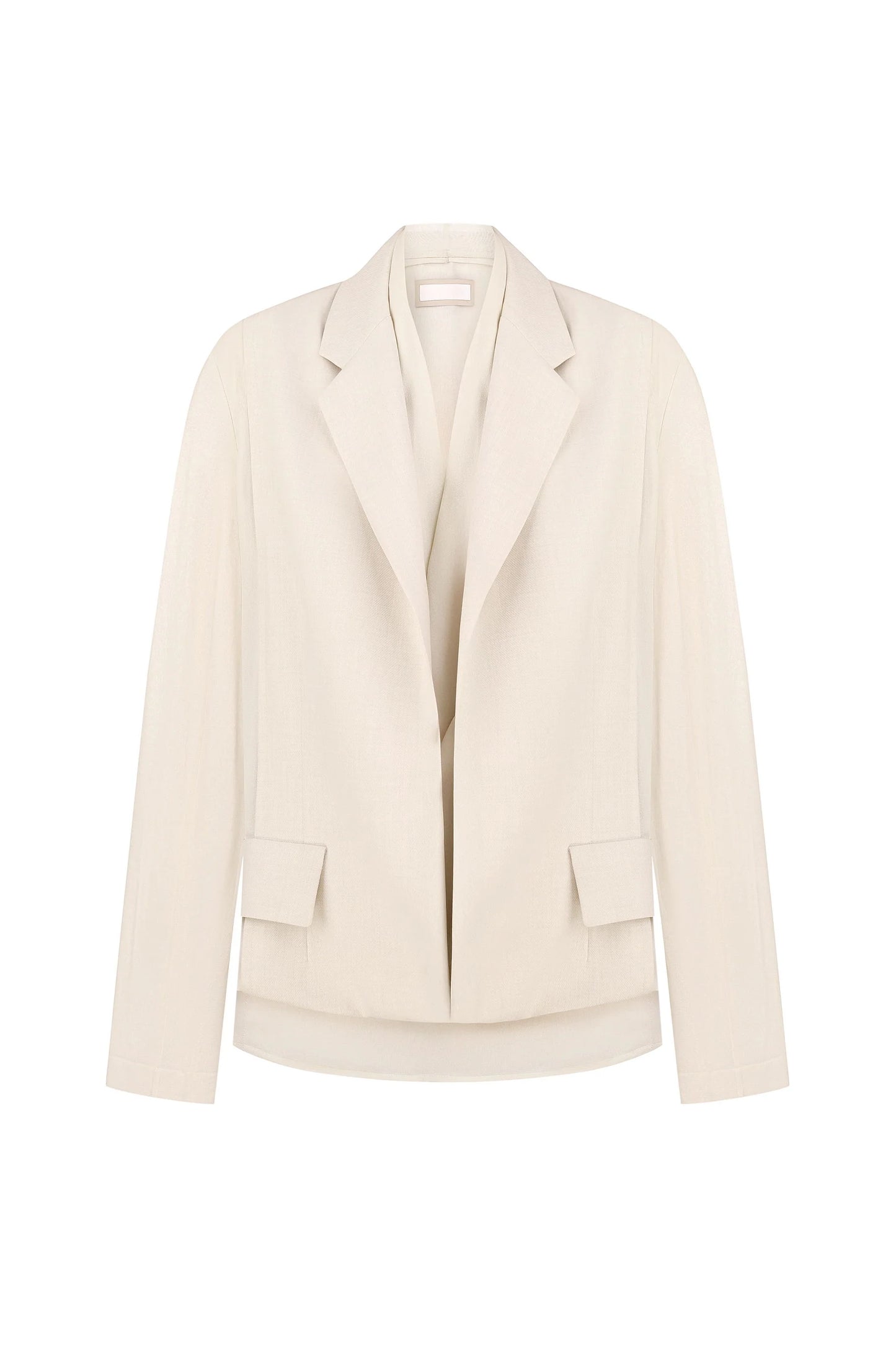 LAYERED TUCKED-HEM JACKET IVORY