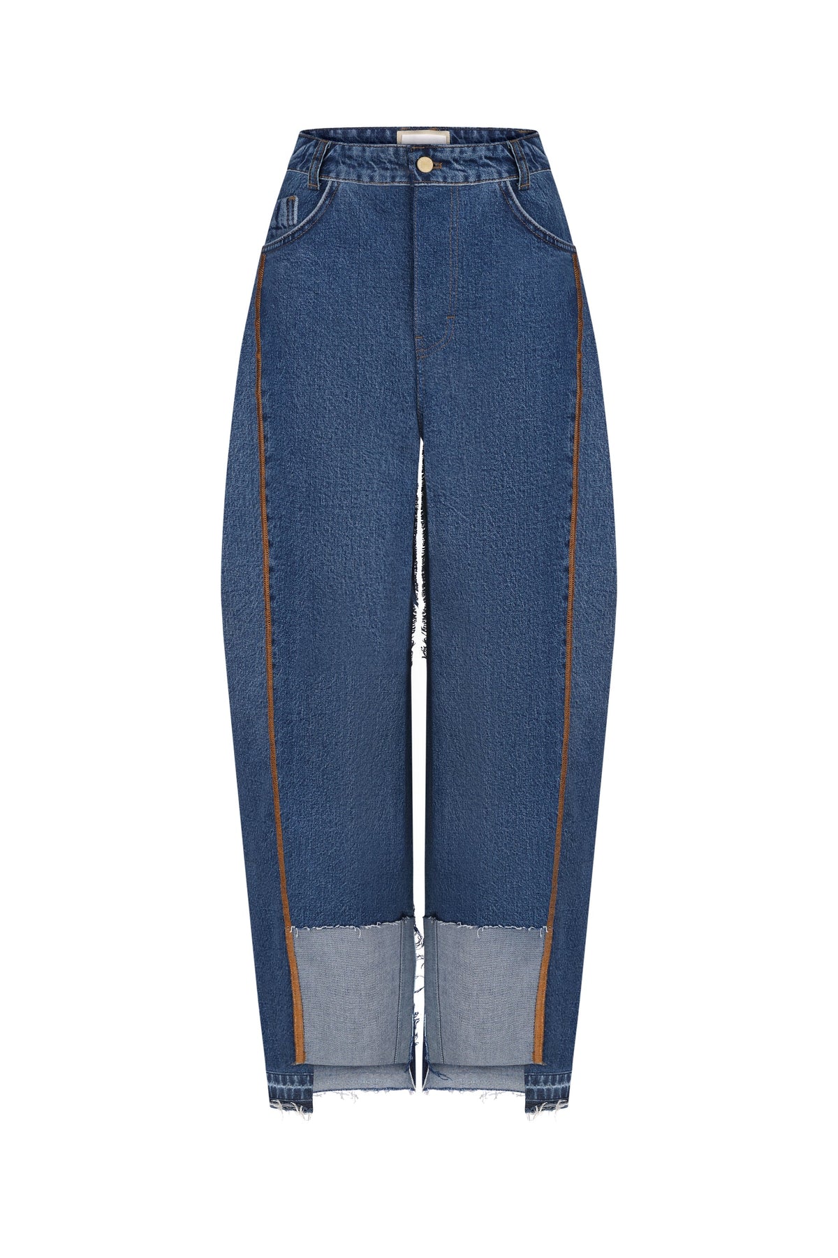 HIGH-RISE-BARREL-LEG JEANS