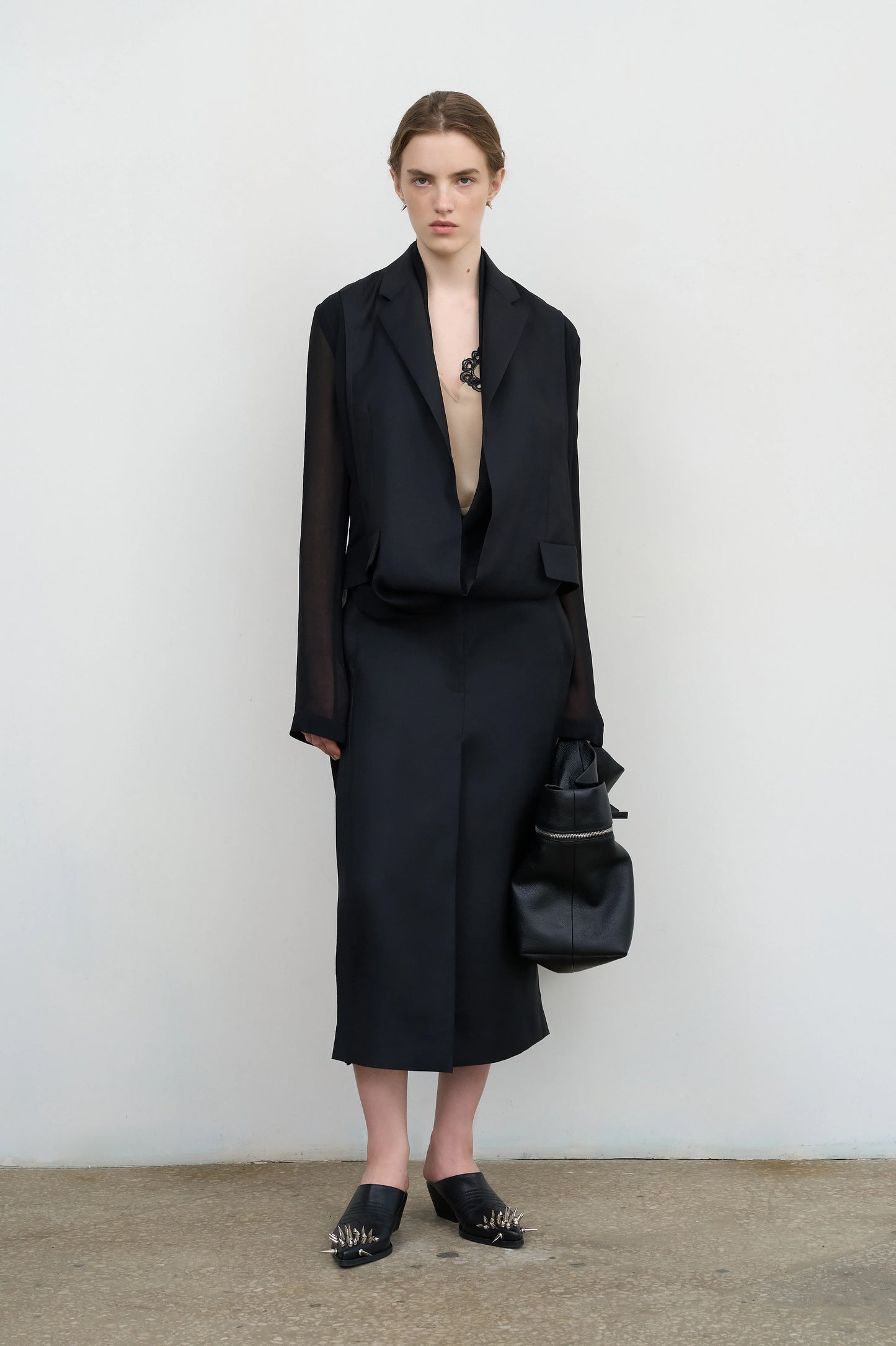 LAYERED TUCKED-HEM JACKET