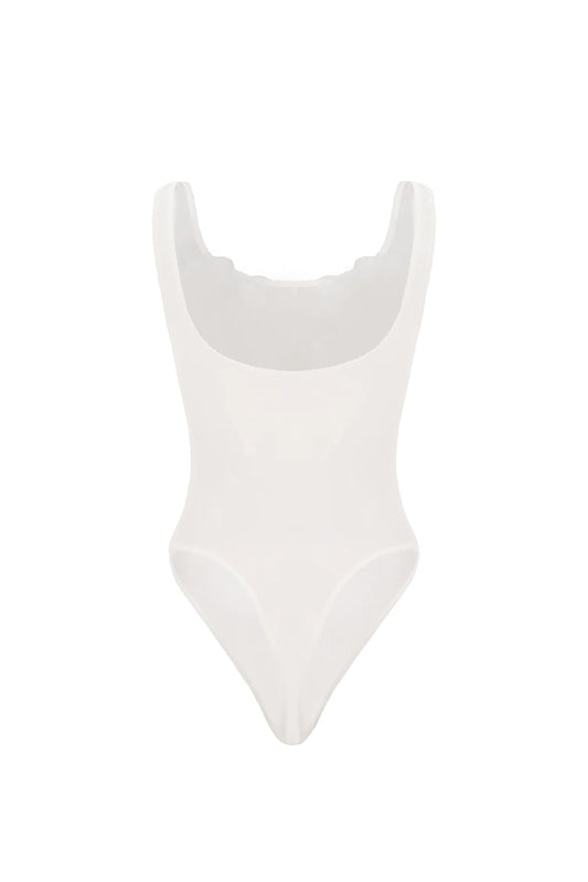 WHITE TINY PEONY BODYSUIT
