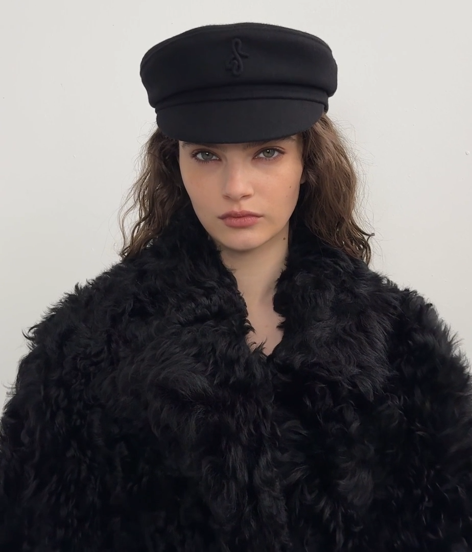 MONOGRAM-EMBELLISHED WOOL CAP