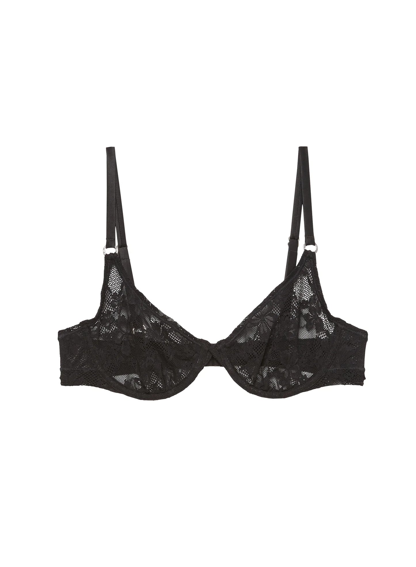 LE STRETCH LACE DEMI BRA BLACK