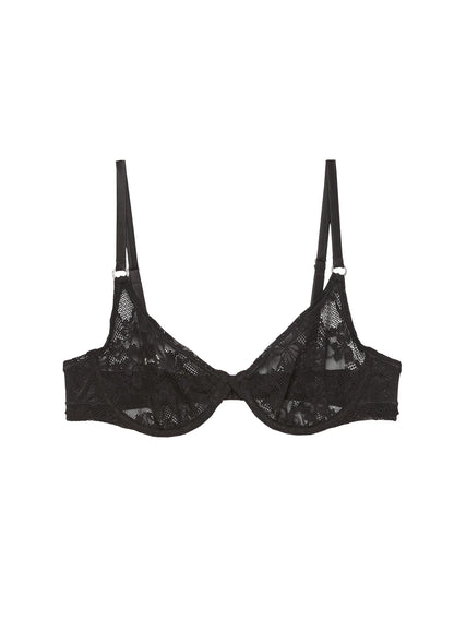 LE STRETCH LACE DEMI BRA BLACK