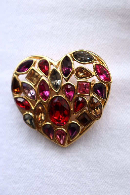 VINTAGE - YSL HEART BROOCH