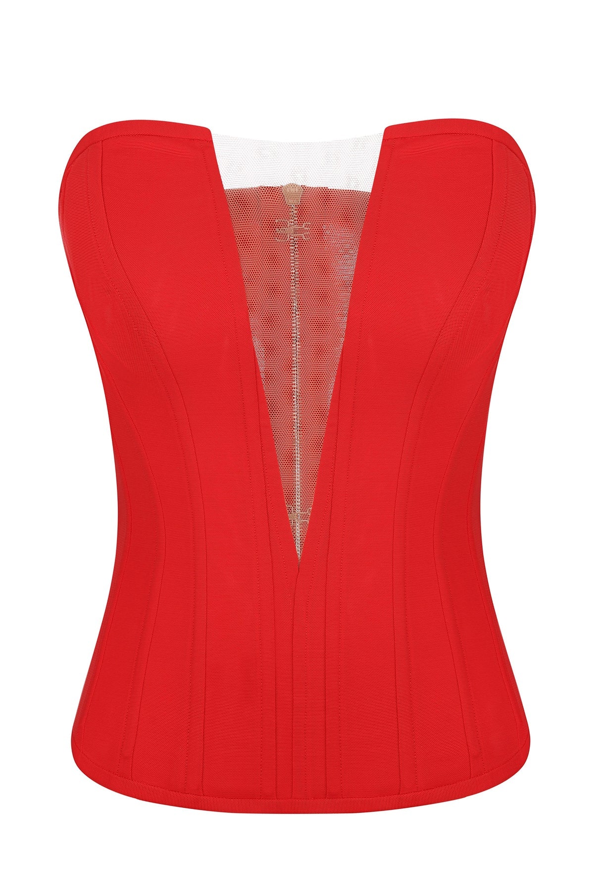RED CORSET WITH A CUT