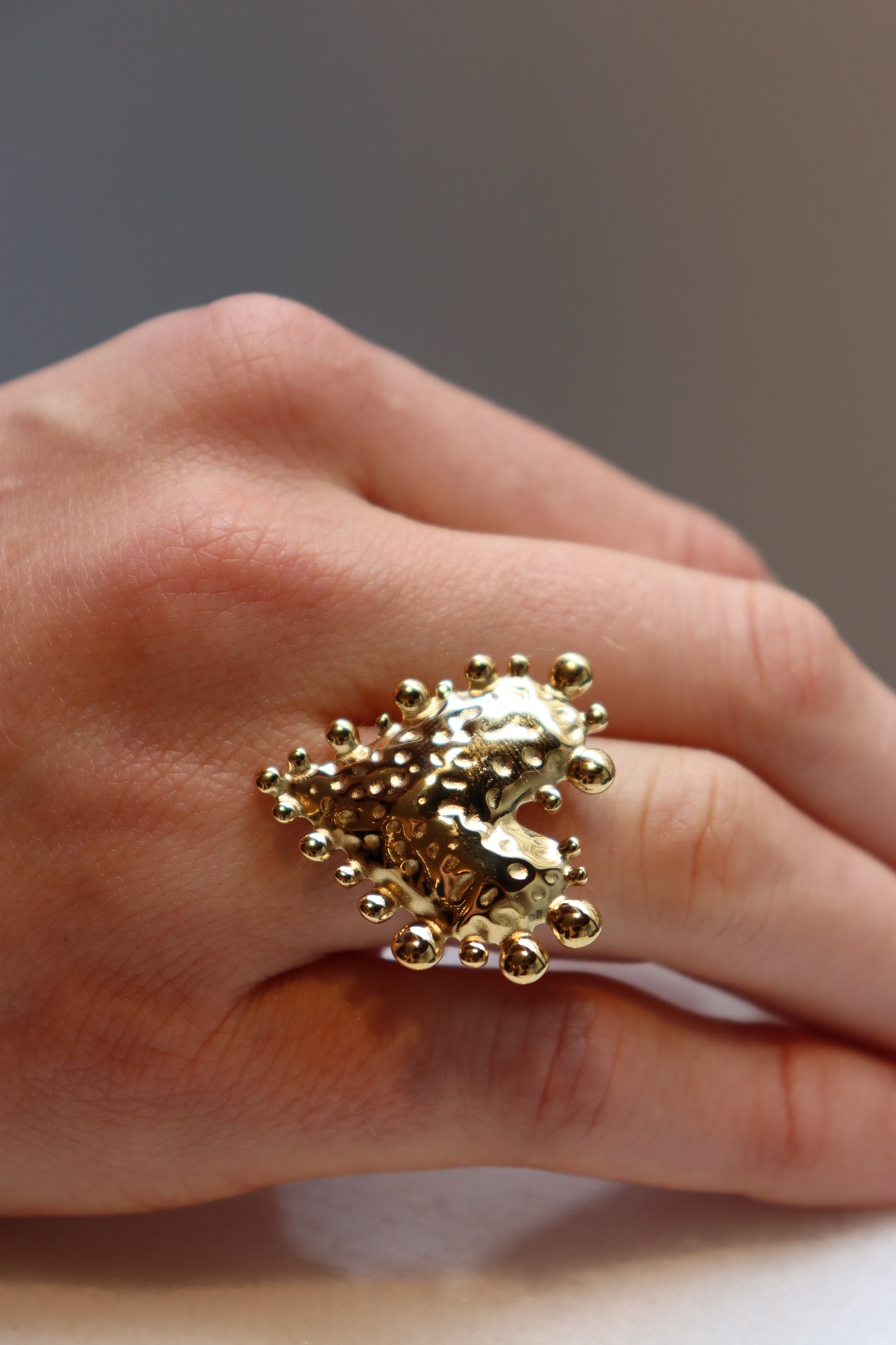 BUBBLY HEART RING