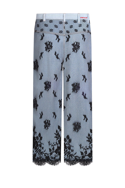 JEANS COVERED WITH LACE