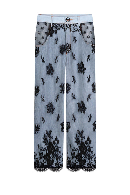 JEANS COVERED WITH LACE