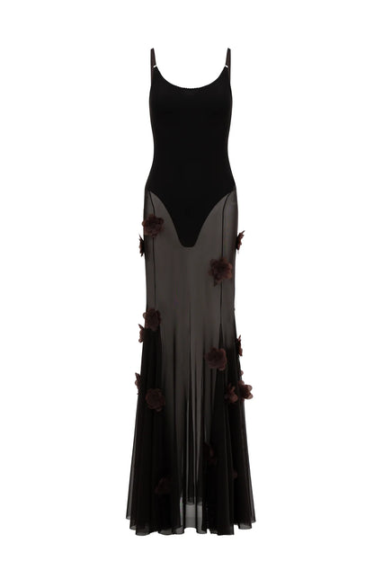 VALERIA MAXI DRESS CHOCOLATE