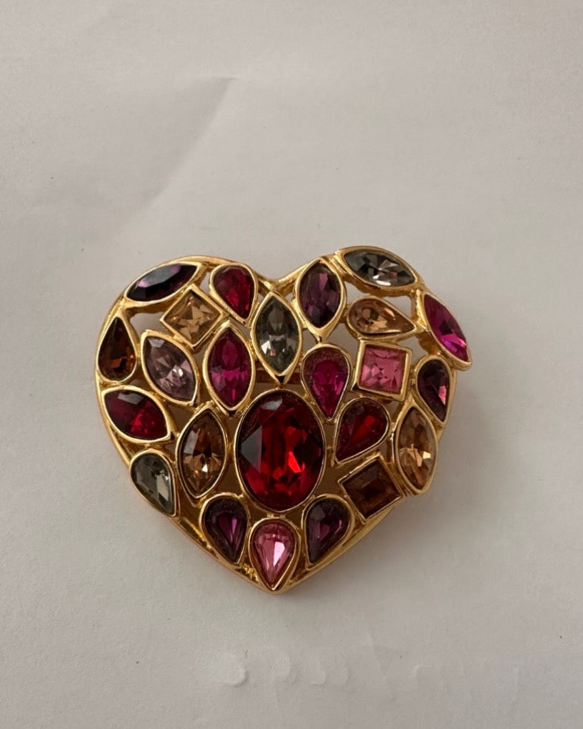 VINTAGE - YSL HEART BROOCH