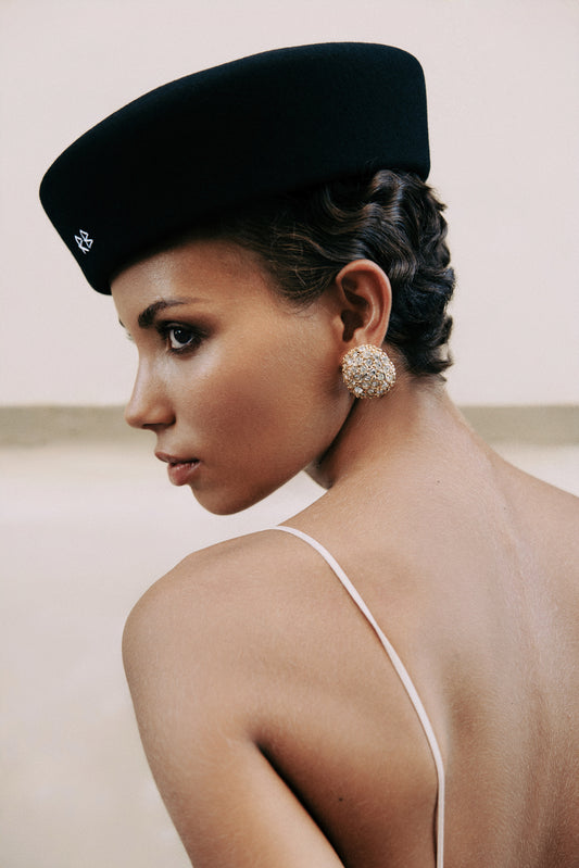 WOOL FELT PILLBOX HAT