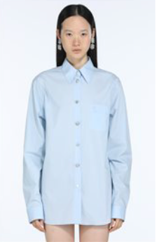 BLUE SHIRT WITH CRYSTALS