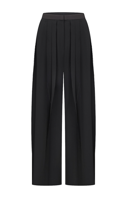 PLEATED WIDE LEG PANTS