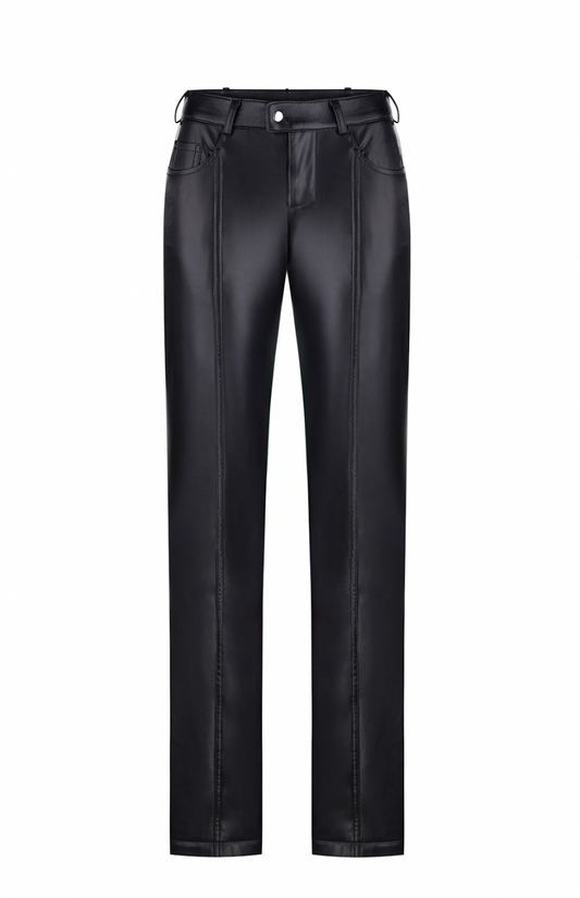 FAUX LEATHER TROUSERS