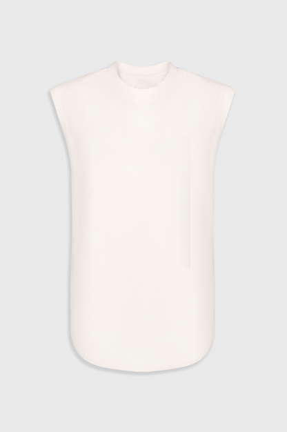 WHITE CRISS-CROSS BACK T-SHIRT