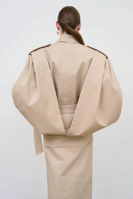 OVERSIZED COTTON TRENCH COAT