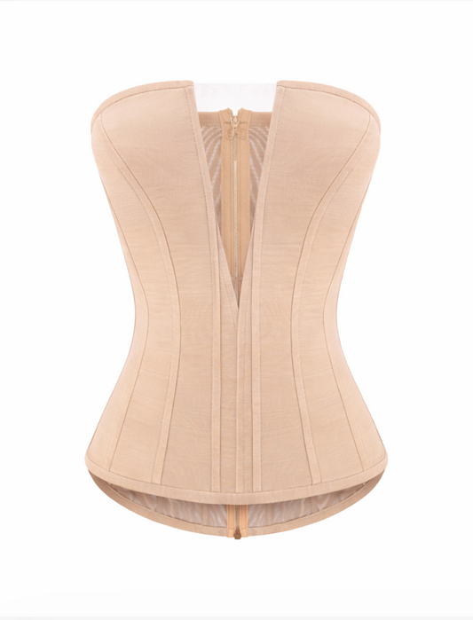 BEIGE CORSET WITH A CUT