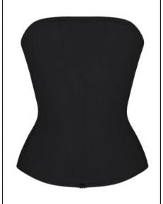 BLACK STRAPLESS CORSET
