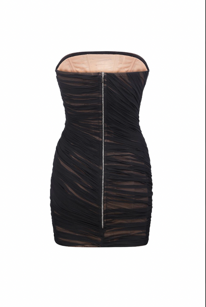 DRAPED CORSET DRESS