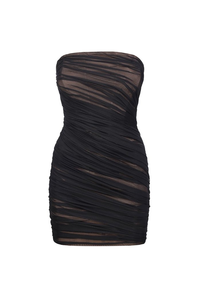 DRAPED CORSET DRESS