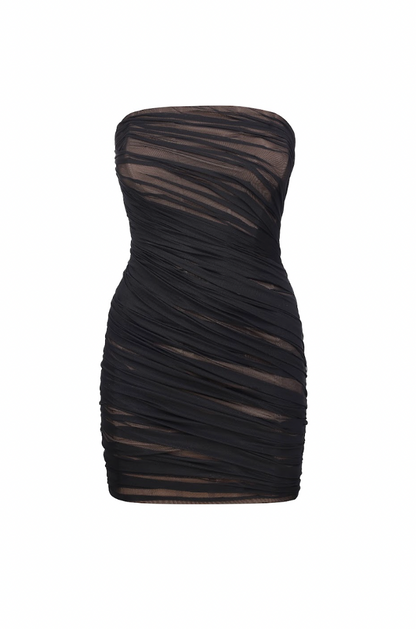 DRAPED CORSET DRESS