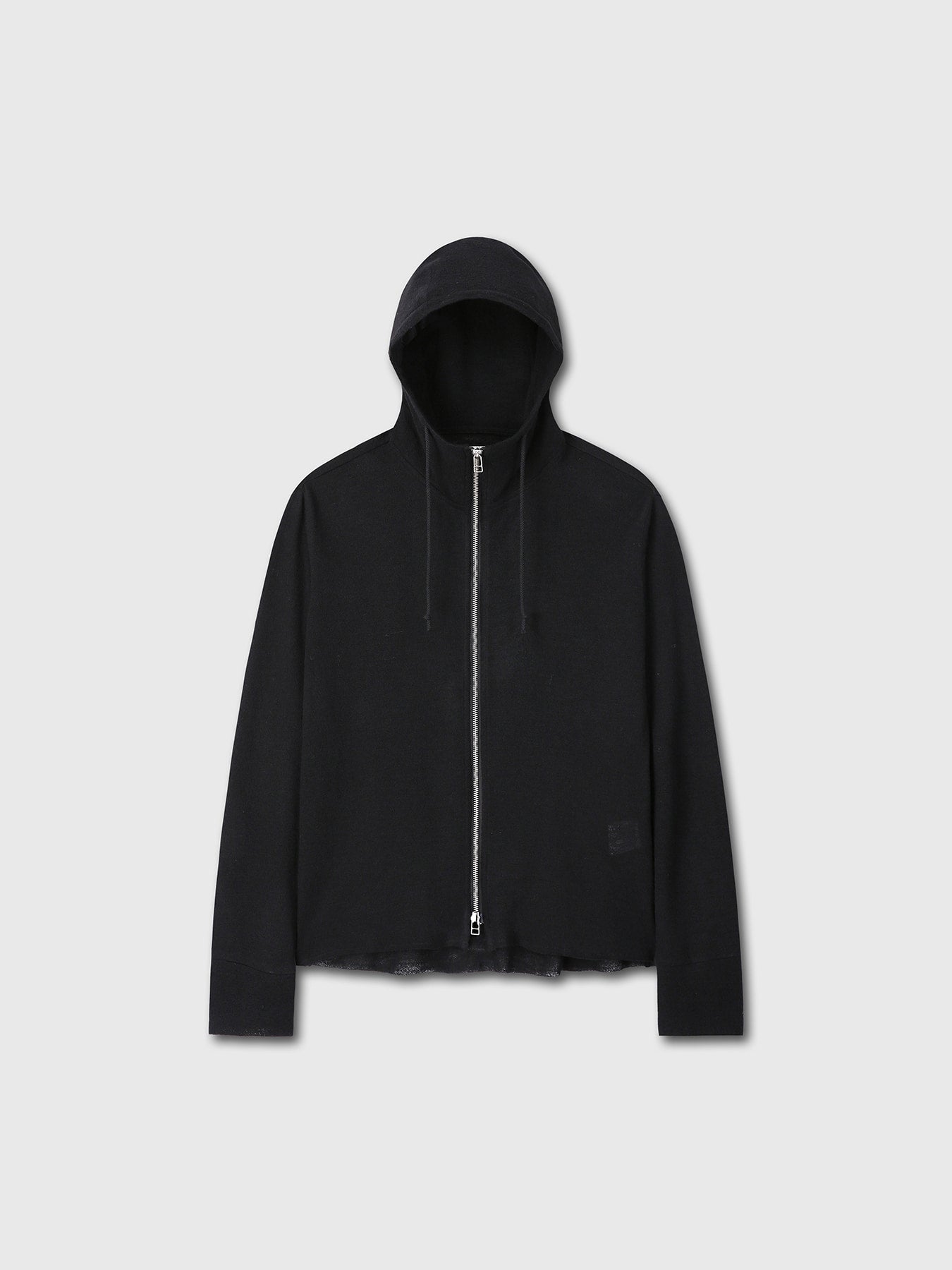 LIGHT WOOL HOODED ZIP JACKET