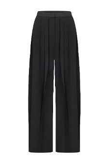 PLEATED TROUSERS WITH RAW EDGES