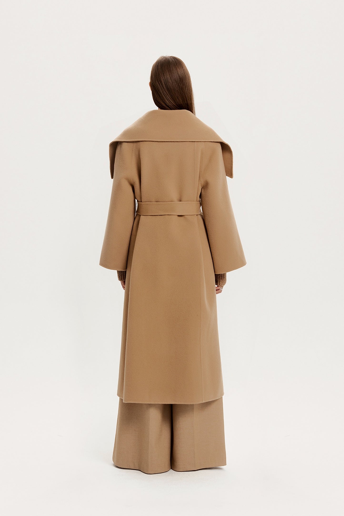 DIANA CAMEL OVERSHAWL HANDMADE COAT