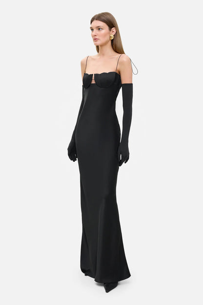 BLACK TULIP DRESS